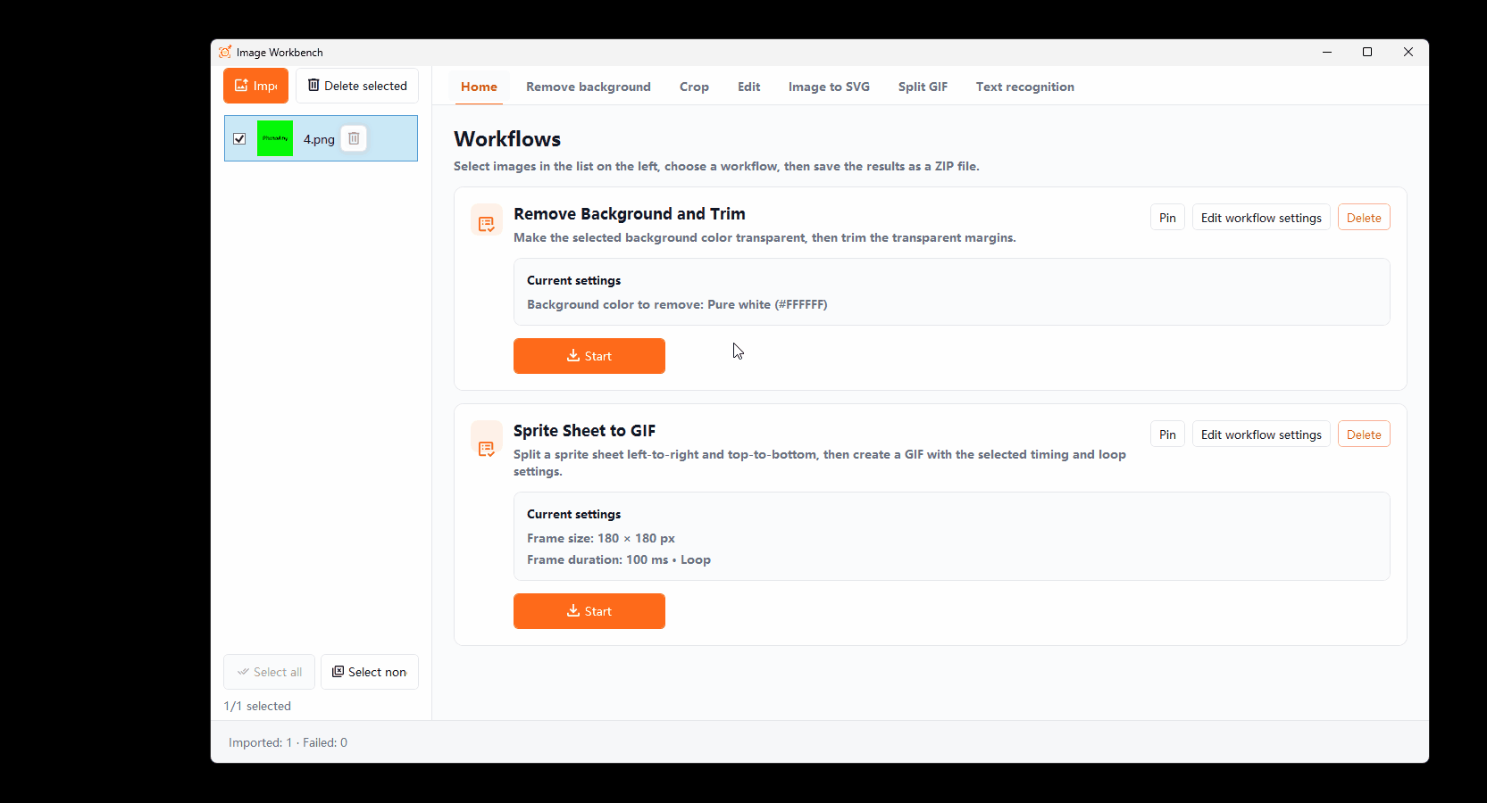 Demo: keep different workflows together in one PhotoAny workspace