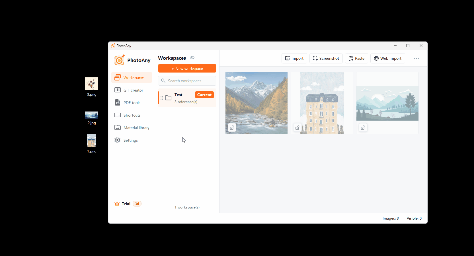 Screenshot and image-to-PDF workflow
